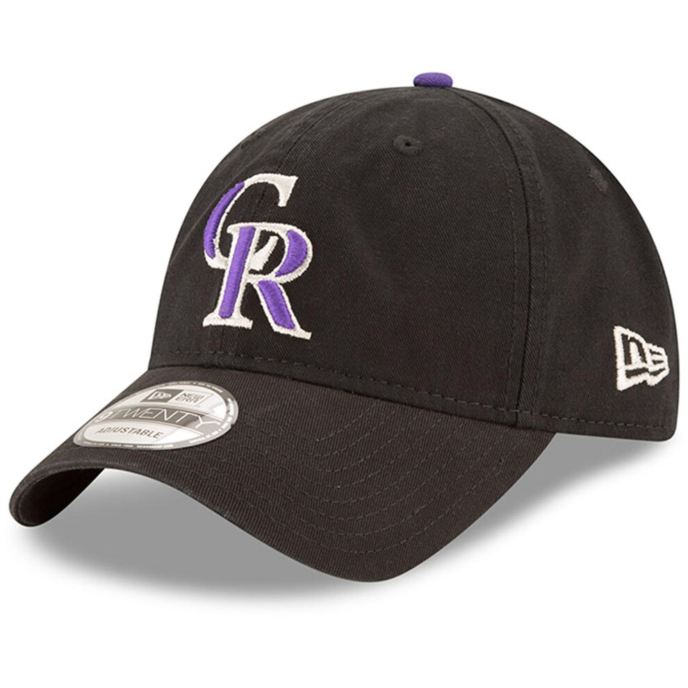 Colorado Rockies New Era Game Replica Core Classic 9TWENTY Adjustable Hat Black