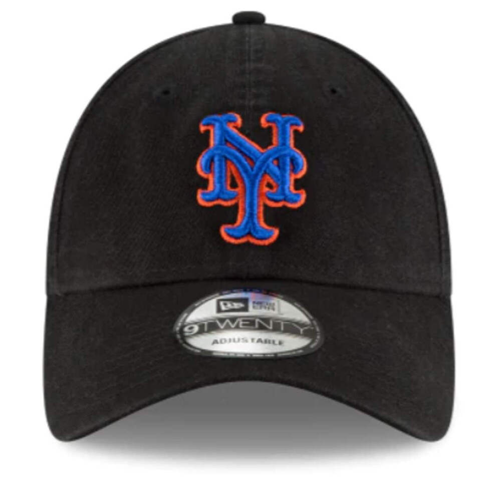 New Era New York Mets Core Classic Black 9TWENTY Adjustable Hat : OSFM