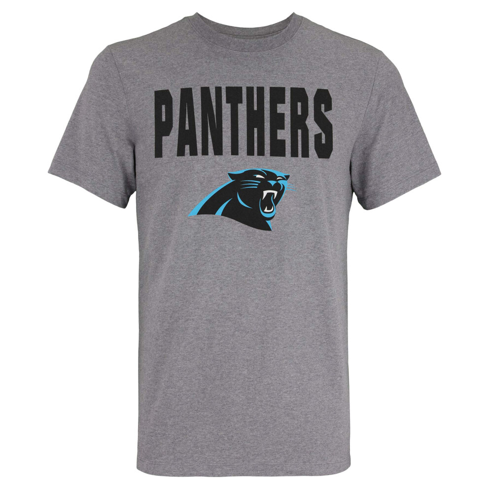 New Era NFL Men's 50 Yard Line Dri-Fit Short Sleeve T-Shirt, Carolina Panthers, Large