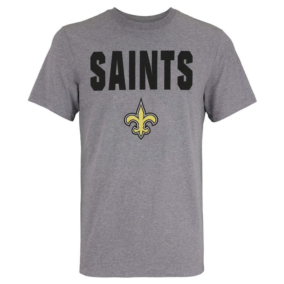 NFL Men's 50 Yard Line Dri-Fit Short Sleeve T-Shirt, New Orleans Saints, Large