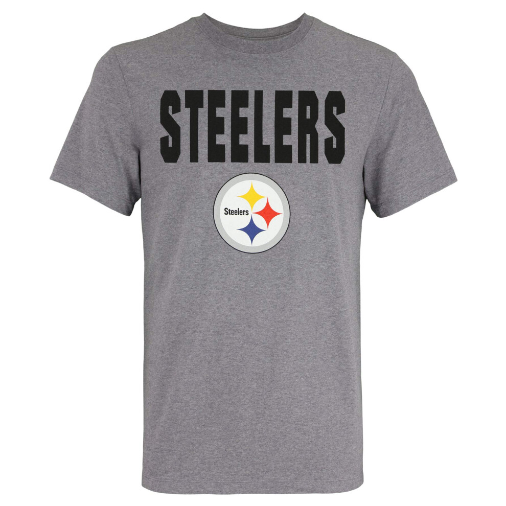 New Era NFL Men's 50 Yard Line Dri-Fit Short Sleeve T-Shirt, Pittsburgh Steelers, Small