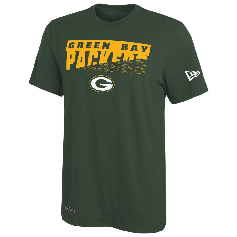 New Era NFL Men's Scoreboard Dri-Tek Short Sleeve Tee, Green Bay Packers X-Large