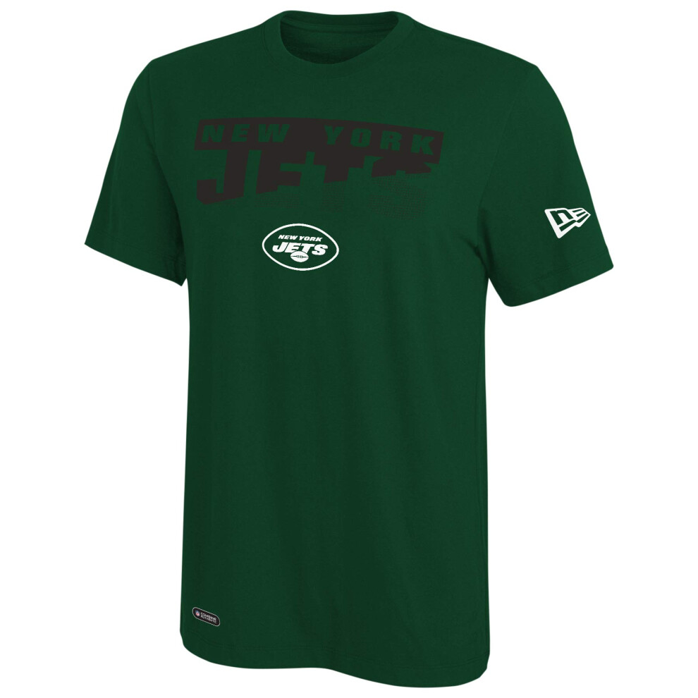 New Era NFL Men's Scoreboard Dri-Tek Short Sleeve Tee, New York Jets Large