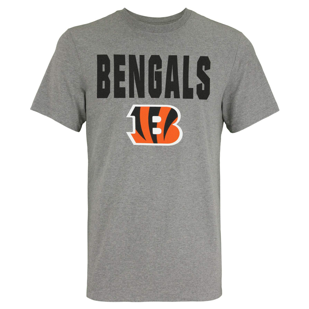 New Era NFL Men's 50 Yard Line Dri-Fit Short Sleeve T-Shirt, Cincinnati Bengals, Medium