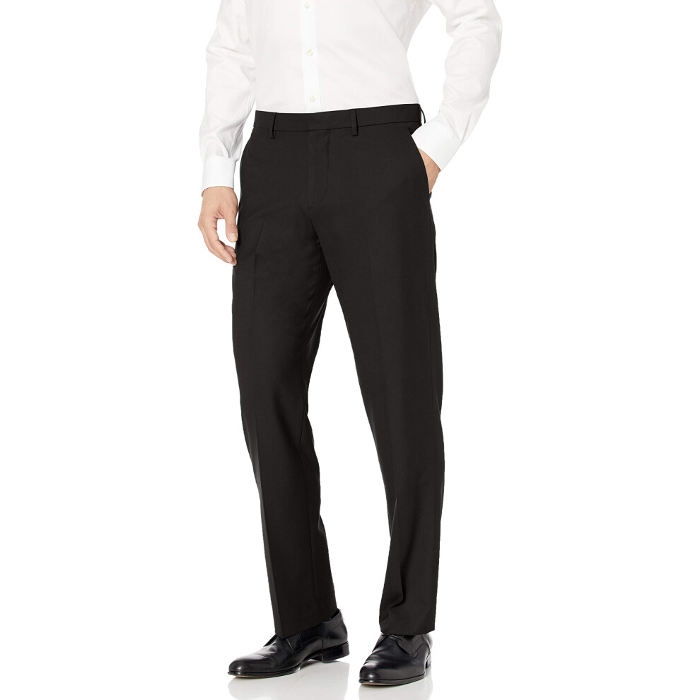 Men's Classic-Fit Wrinkle-Resistant Stretch Dress Pant, Black, 31W x 30L