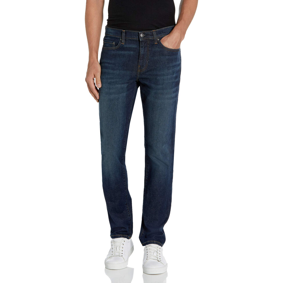 Men's Comfort Stretch Straight Slim-Fit Jean (Previously Goodthreads), Dark Blue Vintage, 30W x 29L