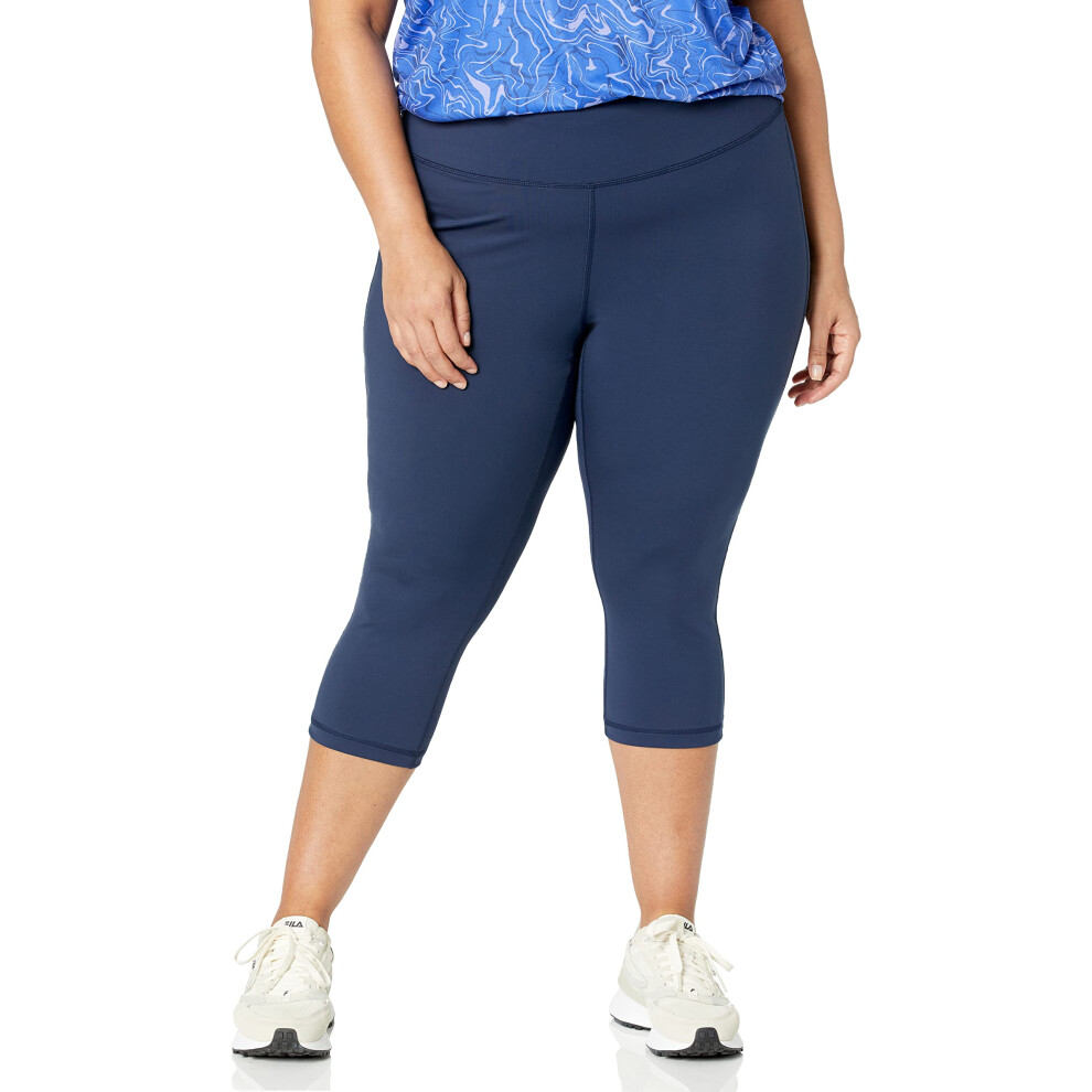 Women's Active Sculpt High Rise Capri Legging (Available in Plus Size), Navy, X-Small