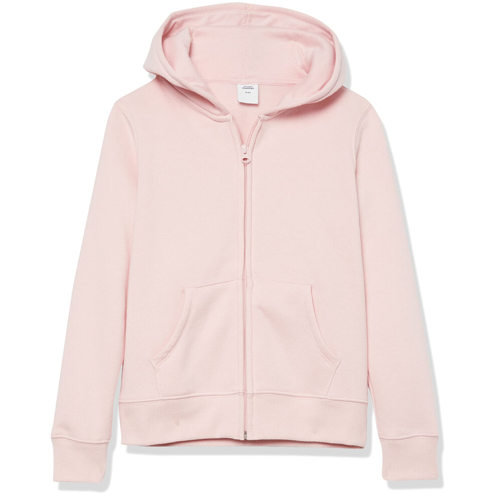 Girls' Fleece Zip-Up Hoodie Sweatshirt, Light Mauve, XX-Large