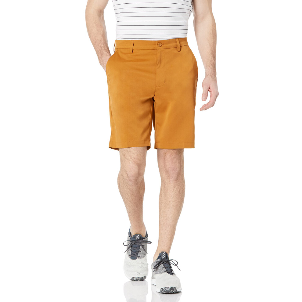 Mens classic-Fit Stretch golf Short (Available in Big & Tall), Tan, 38