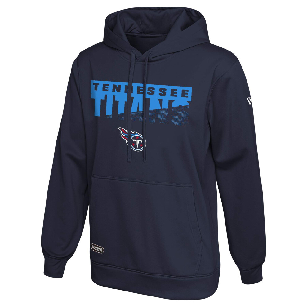 New Era NFL Men's Scoreboard Pullover Performance Hoodie, Pro Football Fleece Hoodie, Tennessee Titans, X-Large