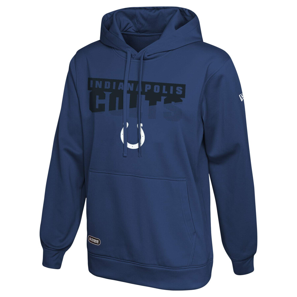 New Era NFL Men's Scoreboard Pullover Performance Hoodie, Pro Football Fleece Hoodie, Indianapolis Colts, Medium