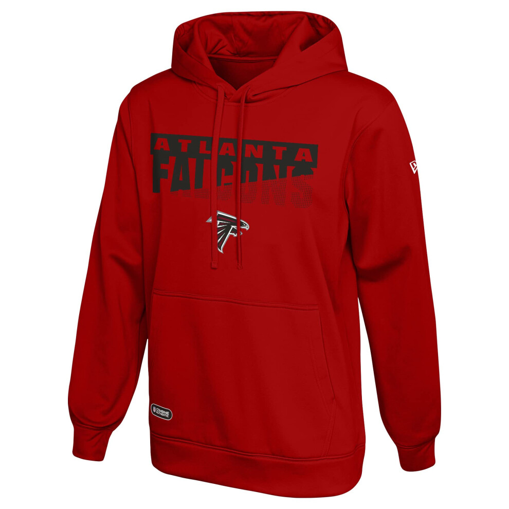 New Era NFL Men's Scoreboard Pullover Performance Hoodie, Pro Football Fleece Hoodie, Atlanta Falcons, Small