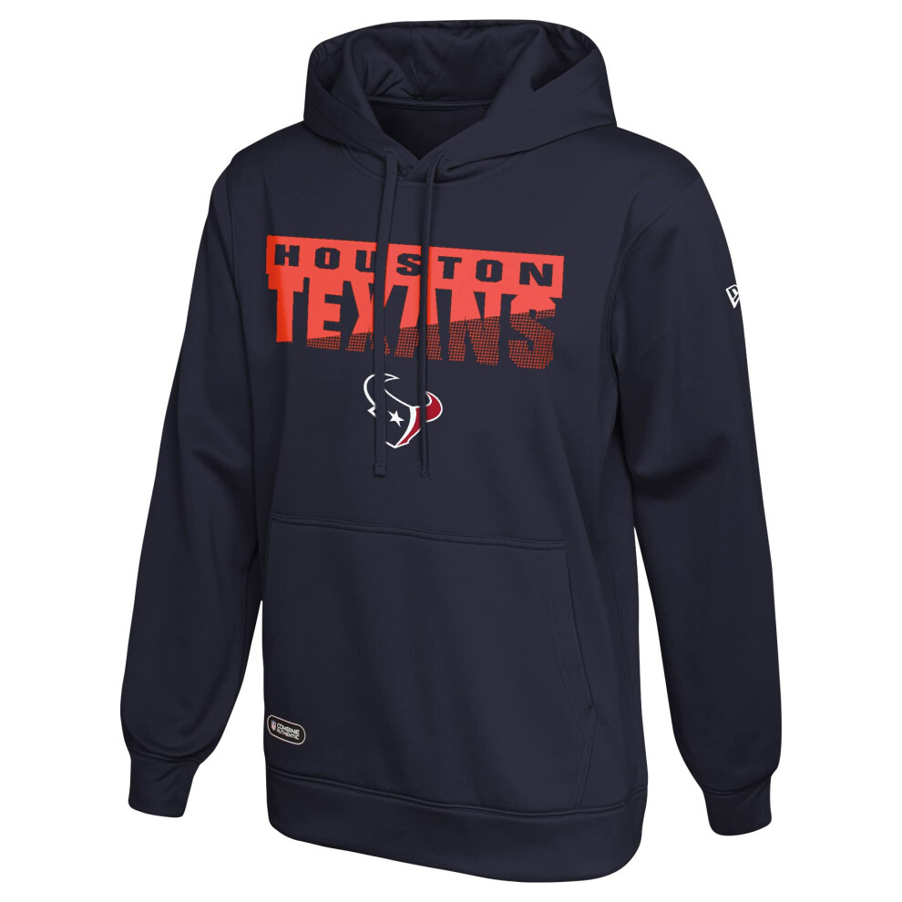 New Era NFL Men's Scoreboard Pullover Performance Hoodie, Pro Football Fleece Hoodie, Houston Texans, X-Large