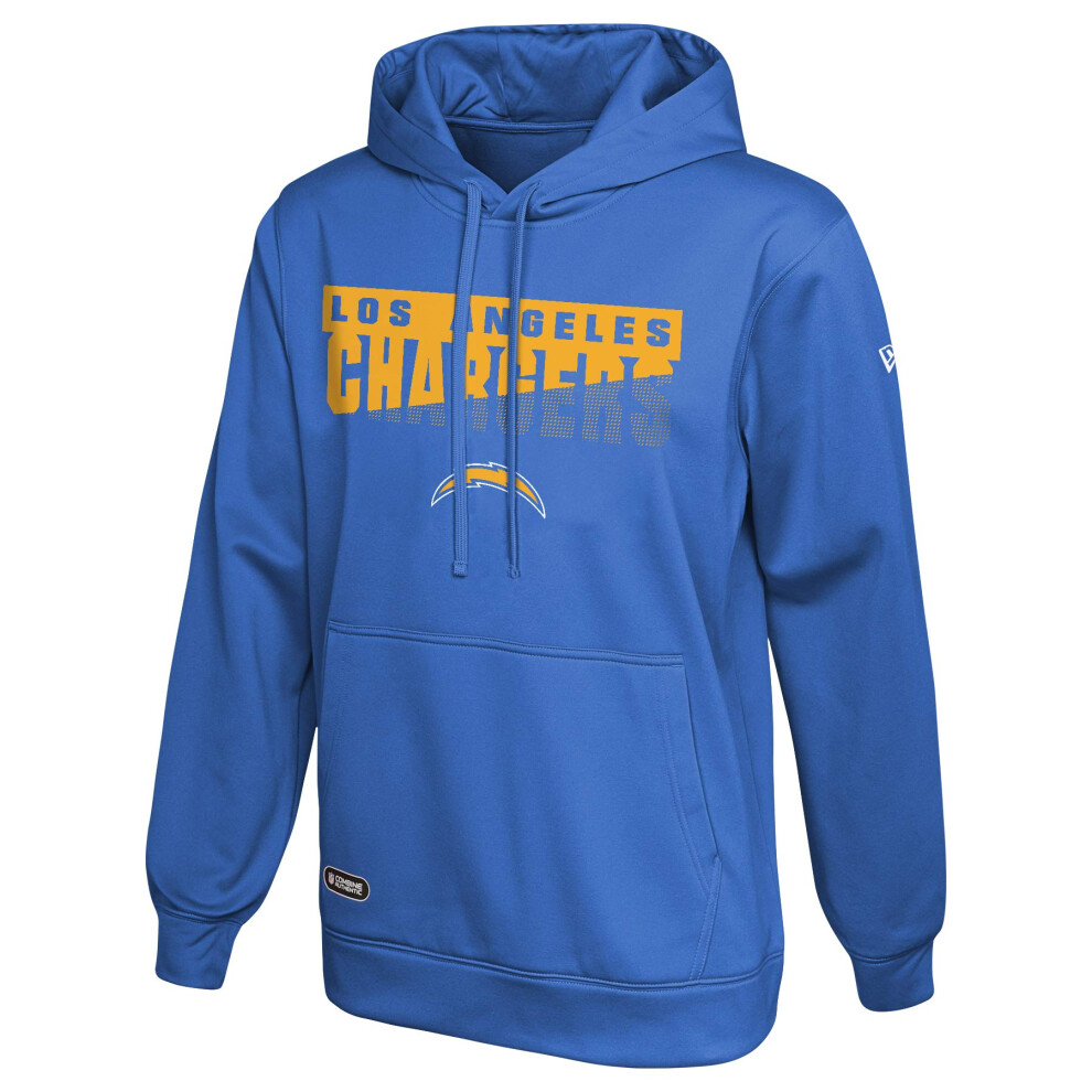 New Era NFL Men's Scoreboard Pullover Performance Hoodie, Pro Football Fleece Hoodie, Los Angeles Chargers, Small