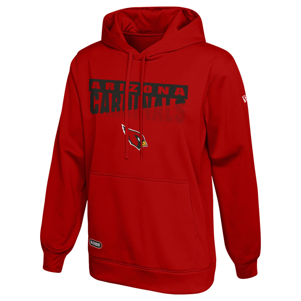 New Era NFL Men's Scoreboard Pullover Performance Hoodie, Pro Football Fleece Hoodie, Arizona Cardinals, Large