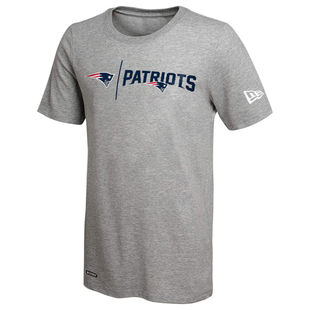 New Era NFL Men's Gametime Dri-Tek Short Sleeve Tee, New England Patriots Small