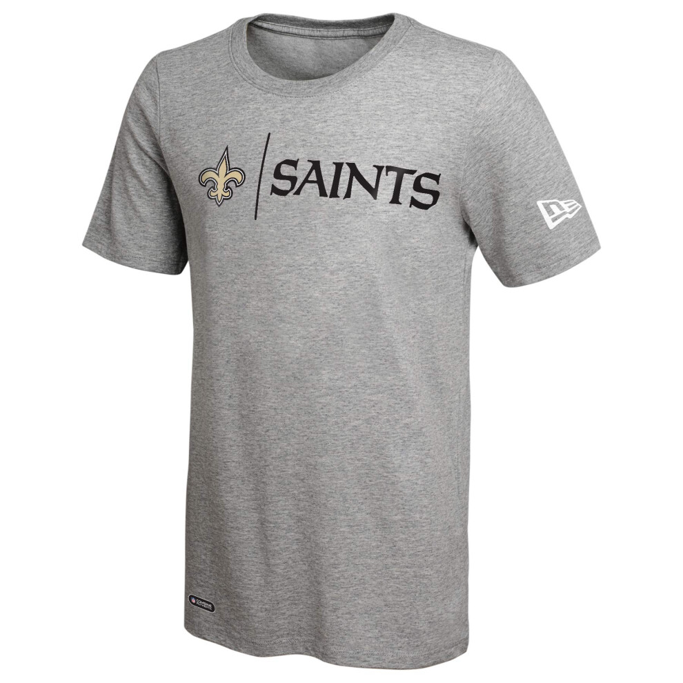 New Era NFL Men's Gametime Dri-Tek Short Sleeve Tee,New Orleans Saints Large