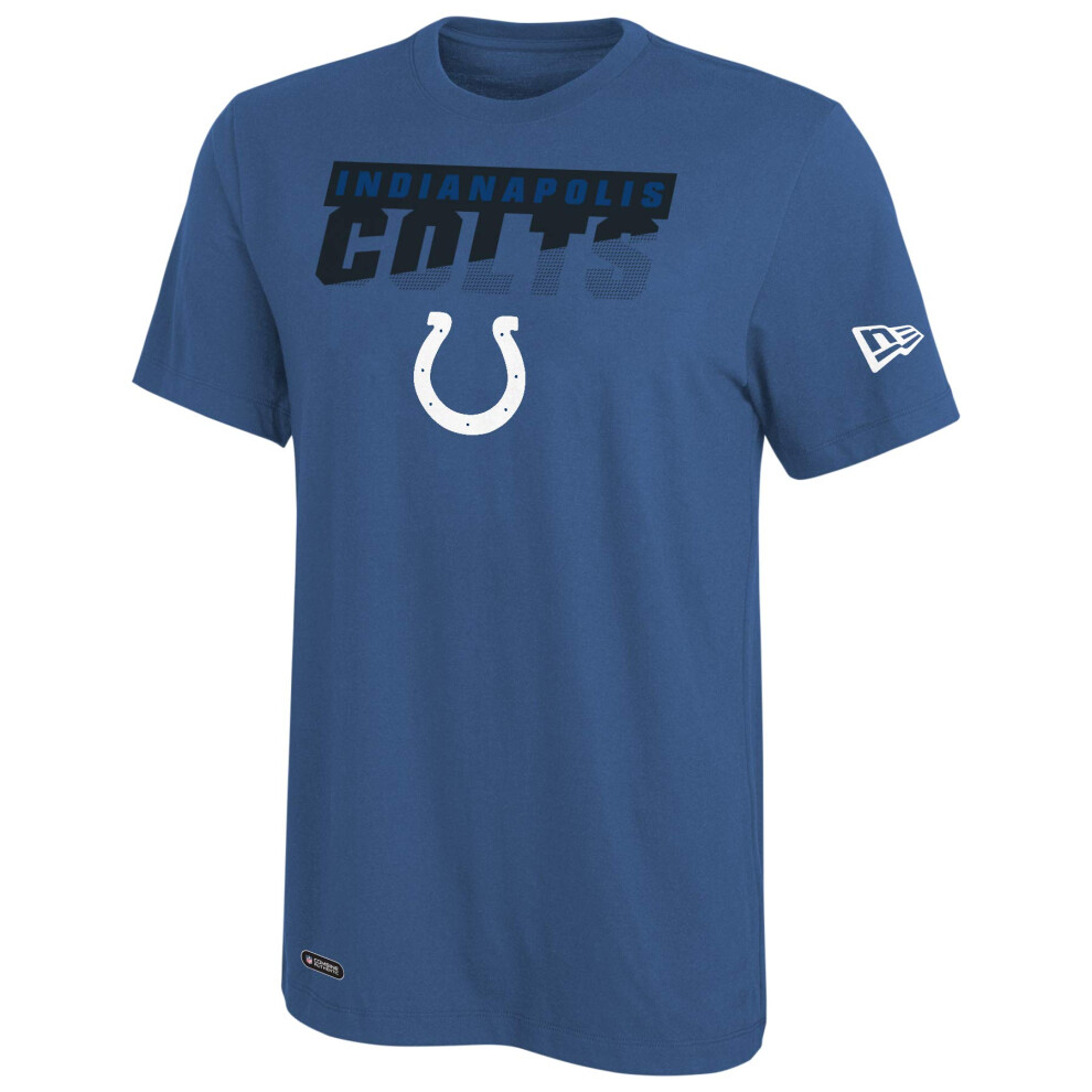 New Era NFL Men's Scoreboard Dri-Tek Short Sleeve Tee, Indianapolis Colts Medium