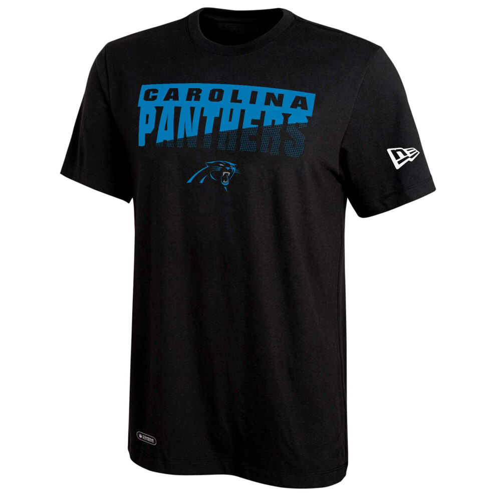 New Era NFL Men's Scoreboard Dri-Tek Short Sleeve Tee, Carolina Panthers Medium