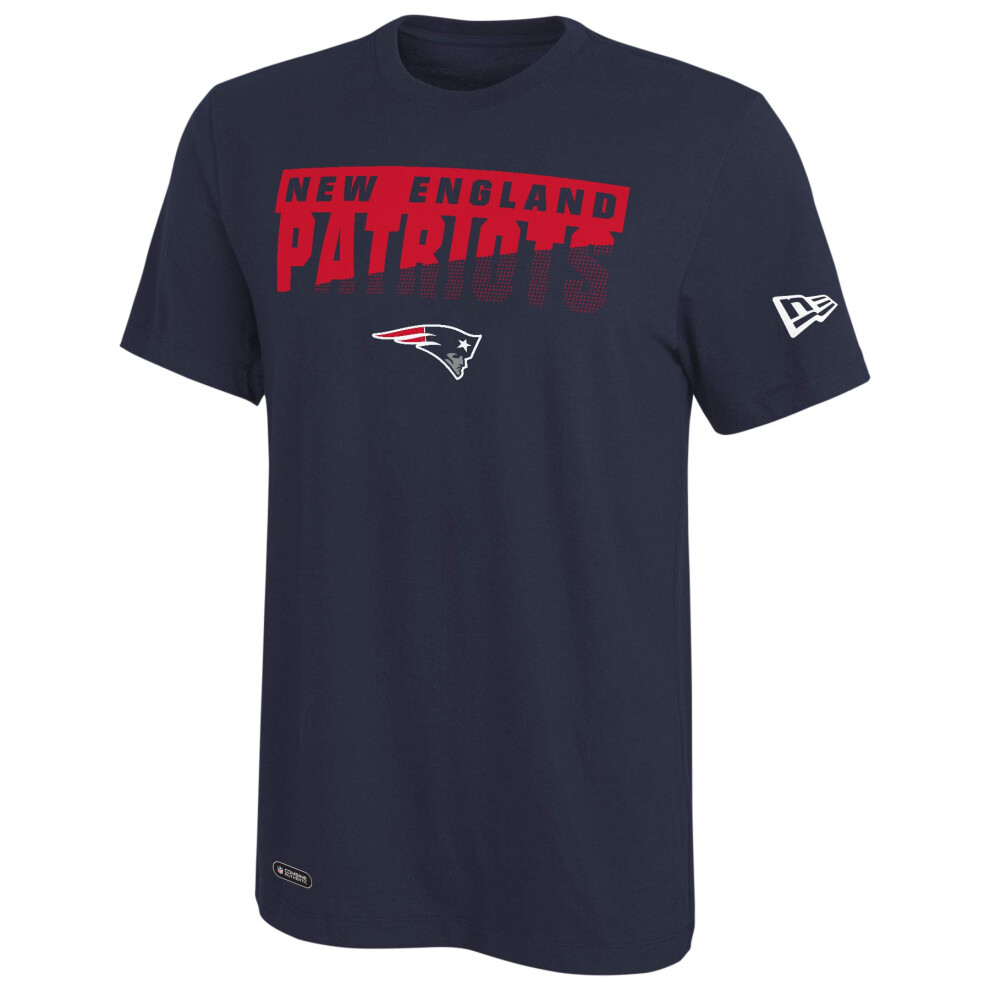 New Era NFL Men's Scoreboard Dri-Tek Short Sleeve Tee, New England Patriots Large