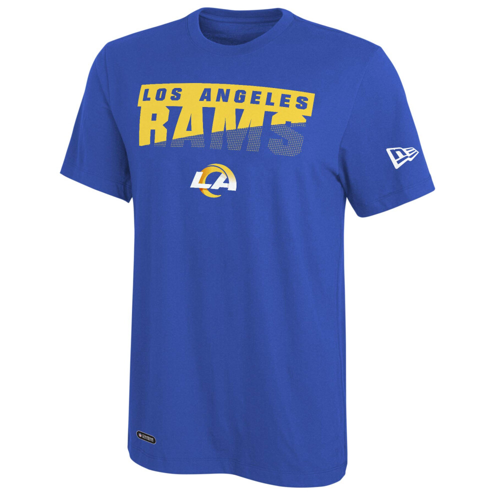 New Era NFL Men's Scoreboard Dri-Tek Short Sleeve Tee, Los Angeles Rams Medium