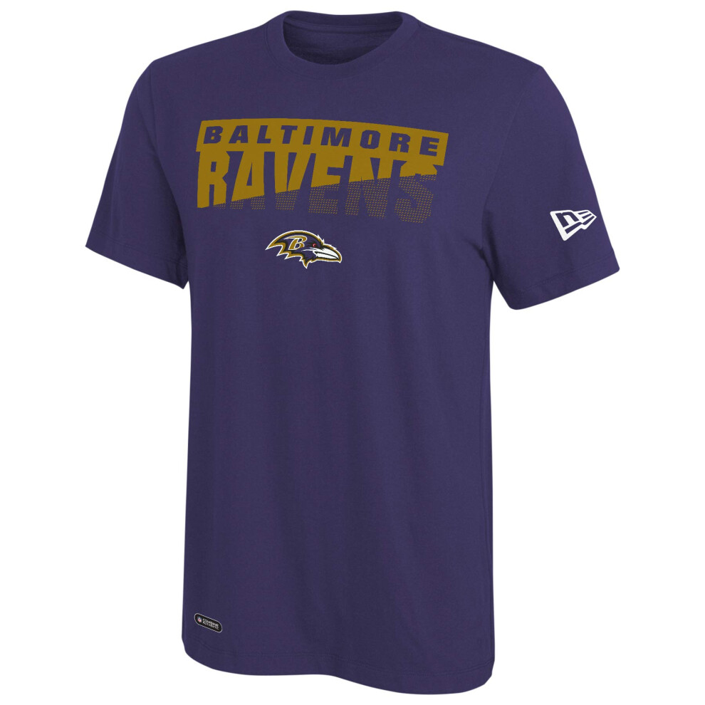 New Era NFL Men's Scoreboard Dri-Tek Short Sleeve Tee, Baltimore Ravens X-Large