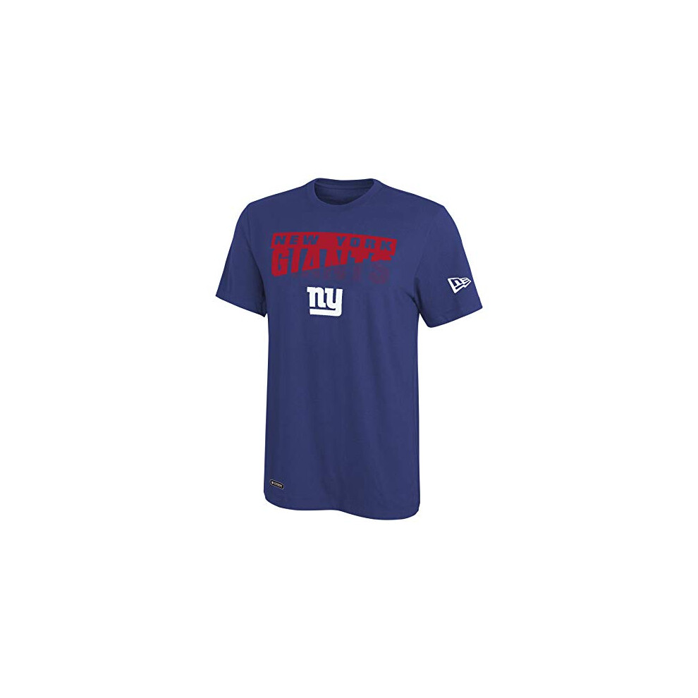 New Era NFL Men's Scoreboard Dri-Tek Short Sleeve Tee, New York Giants Small