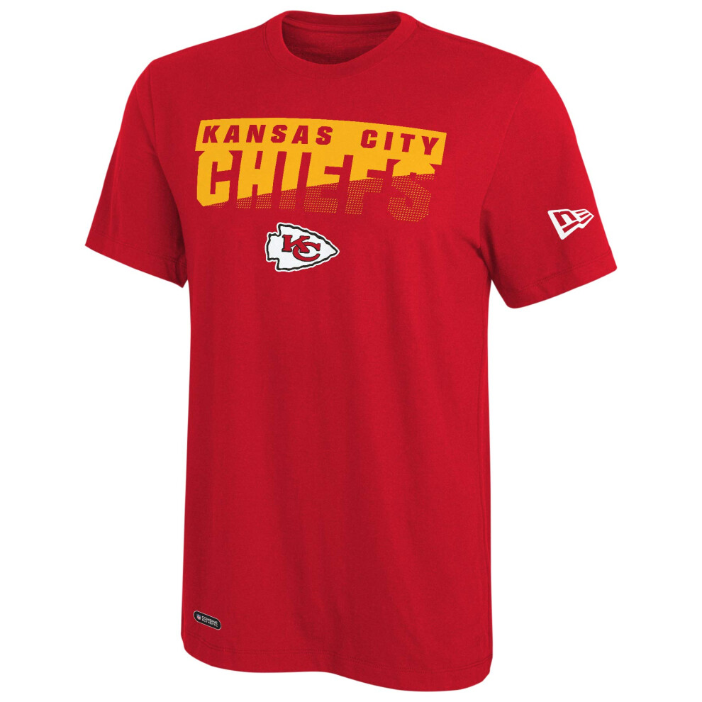 New Era NFL Men's Scoreboard Dri-Tek Short Sleeve Tee, Kansas City Chiefs Large