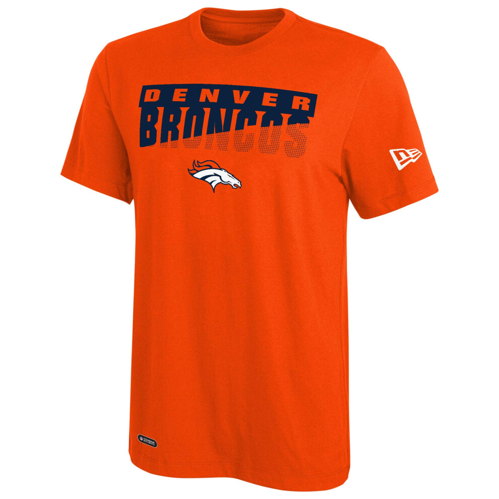 New Era NFL Men's Scoreboard Dri-Tek Short Sleeve Tee, Denver Broncos Small