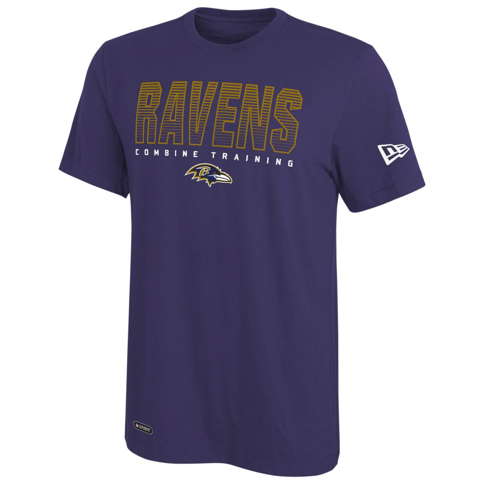 New Era NFL Men's Team Pride Dri-Tek Short Sleeve T-Shirt, Baltimore Ravens, XX-Large