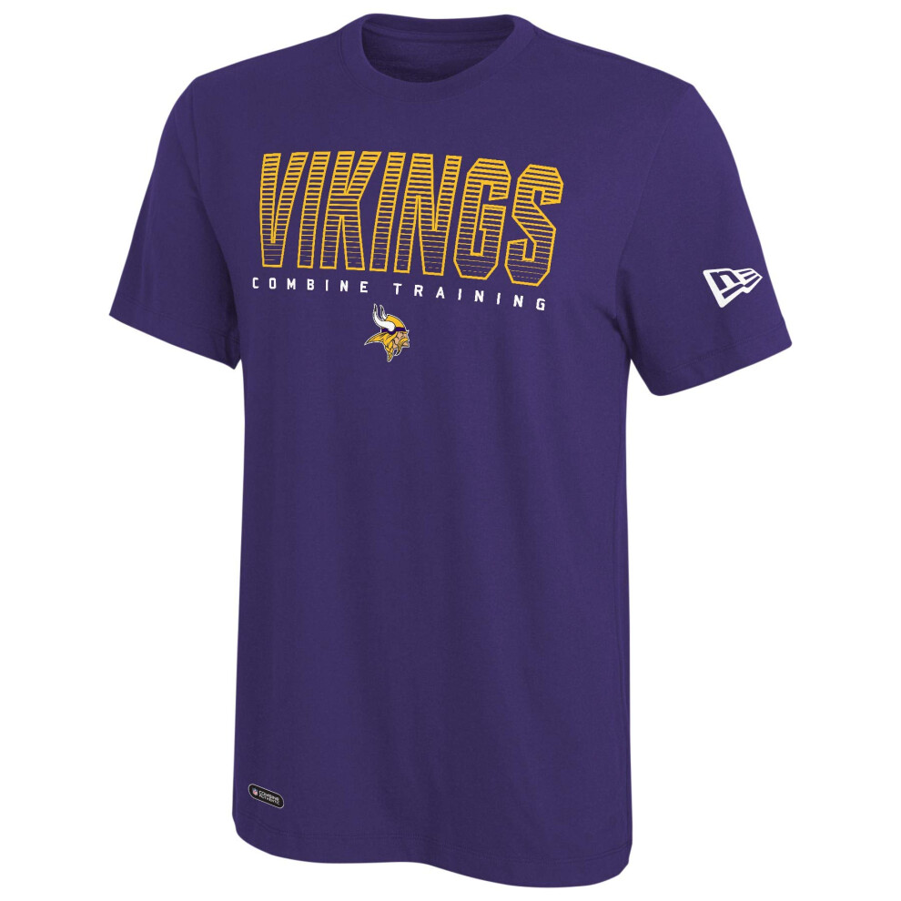 New Era NFL Men's Team Pride Dri-Tek Short Sleeve T-Shirt, Minnesota Vikings, Small