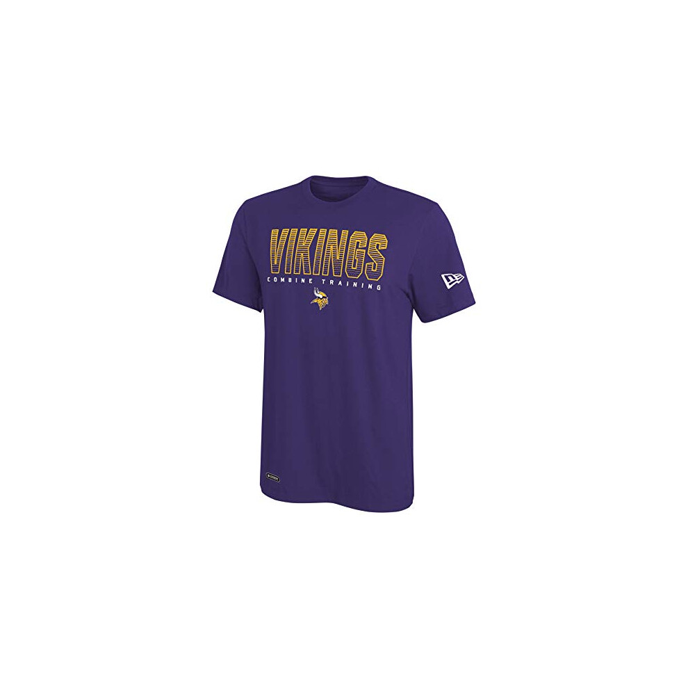 New Era NFL Men's Team Pride Dri-Tek Short Sleeve T-Shirt, Minnesota Vikings, Large