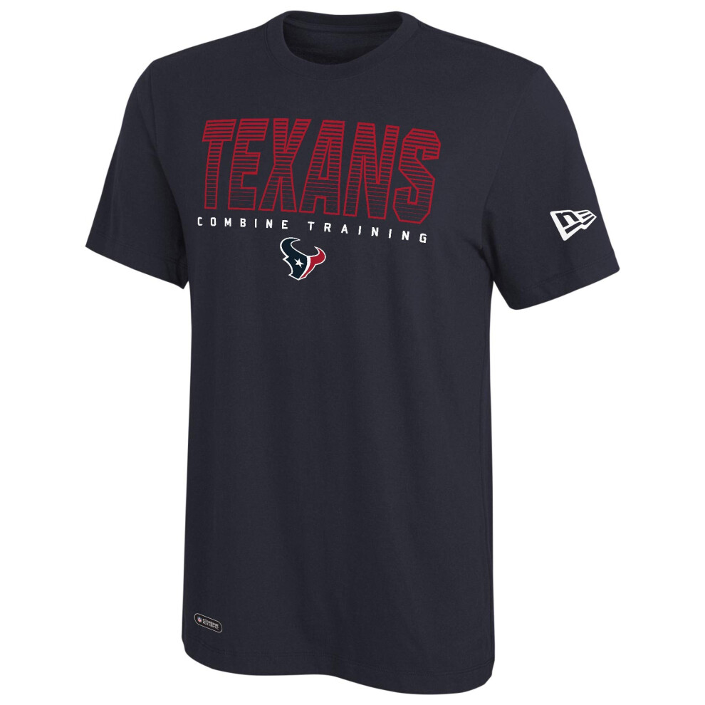 New Era NFL Men's Team Pride Dri-Tek Short Sleeve T-Shirt, Houston Texans, Small