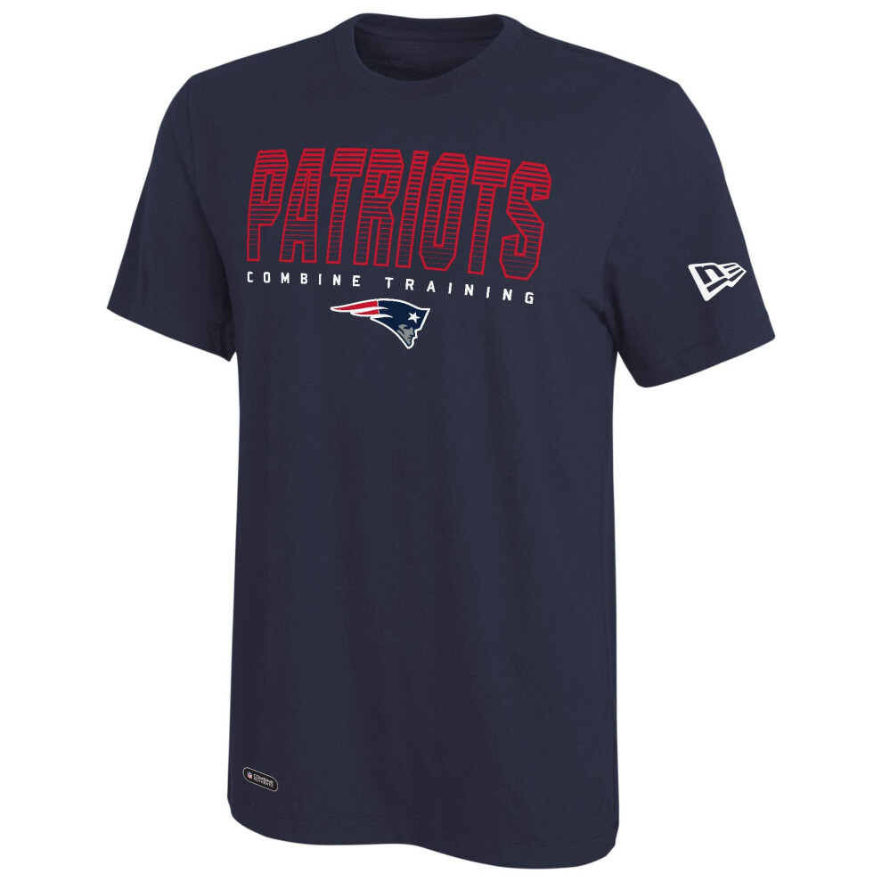 New Era NFL Men's Team Pride Dri-Tek Short Sleeve T-Shirt, New England Patriots, Medium