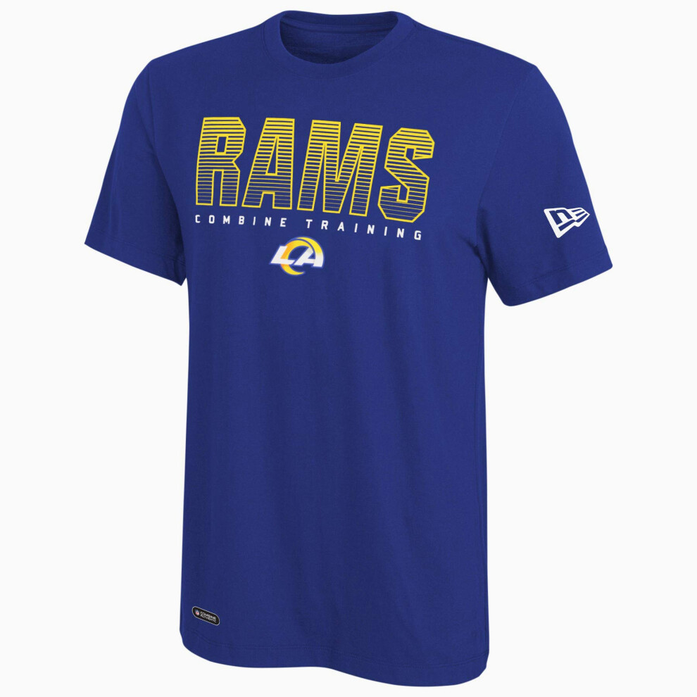 New Era NFL Men's Team Pride Dri-Tek Short Sleeve T-Shirt, Los Angeles Rams, Medium