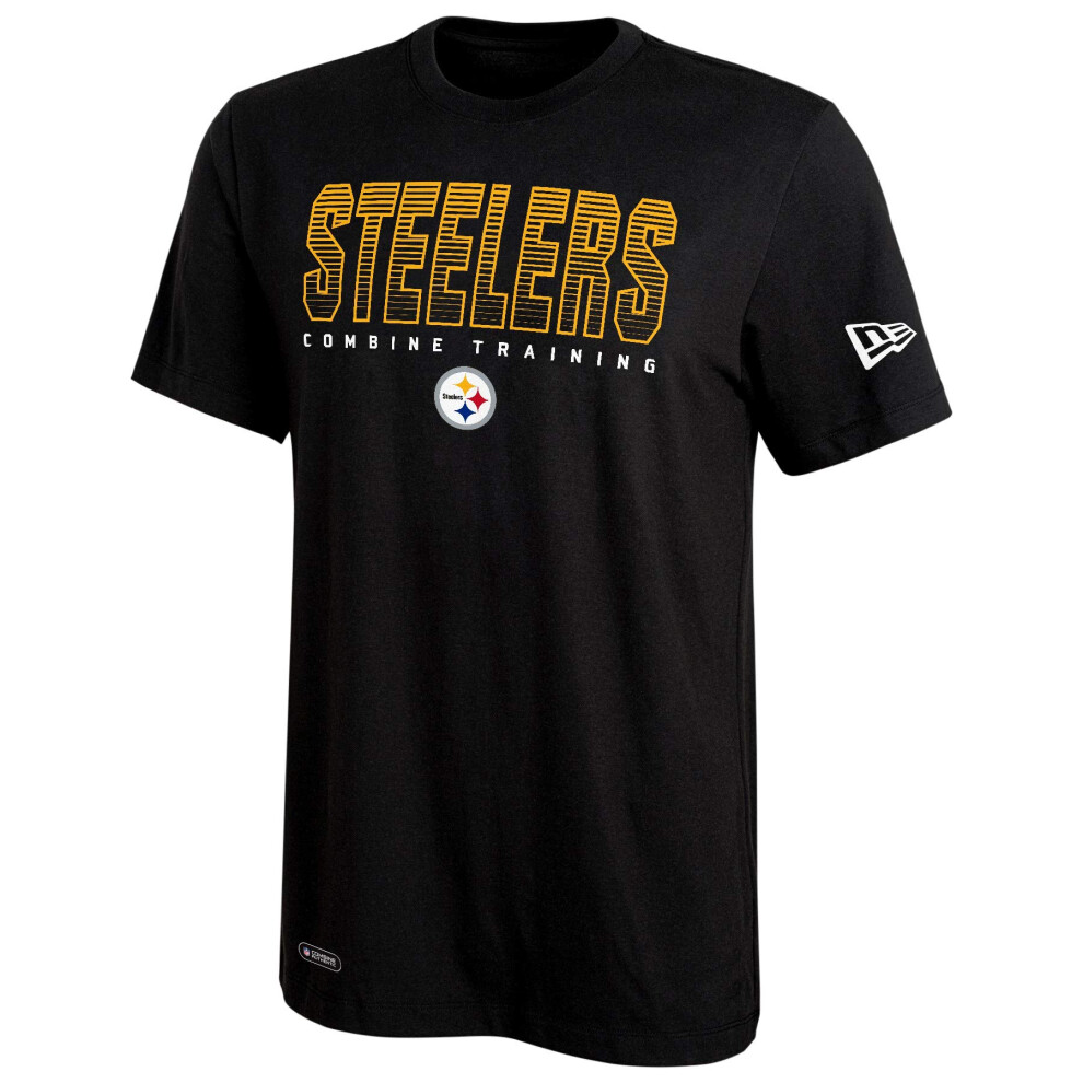 New Era NFL Men's Team Pride Dri-Tek Short Sleeve T-Shirt, Pittsburgh Steelers, Small