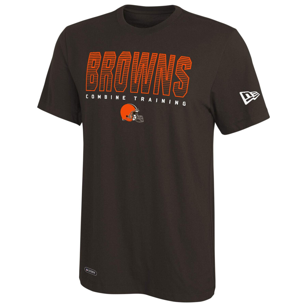 New Era NFL Men's Team Pride Dri-Tek Short Sleeve T-Shirt, Cleveland Browns, Small