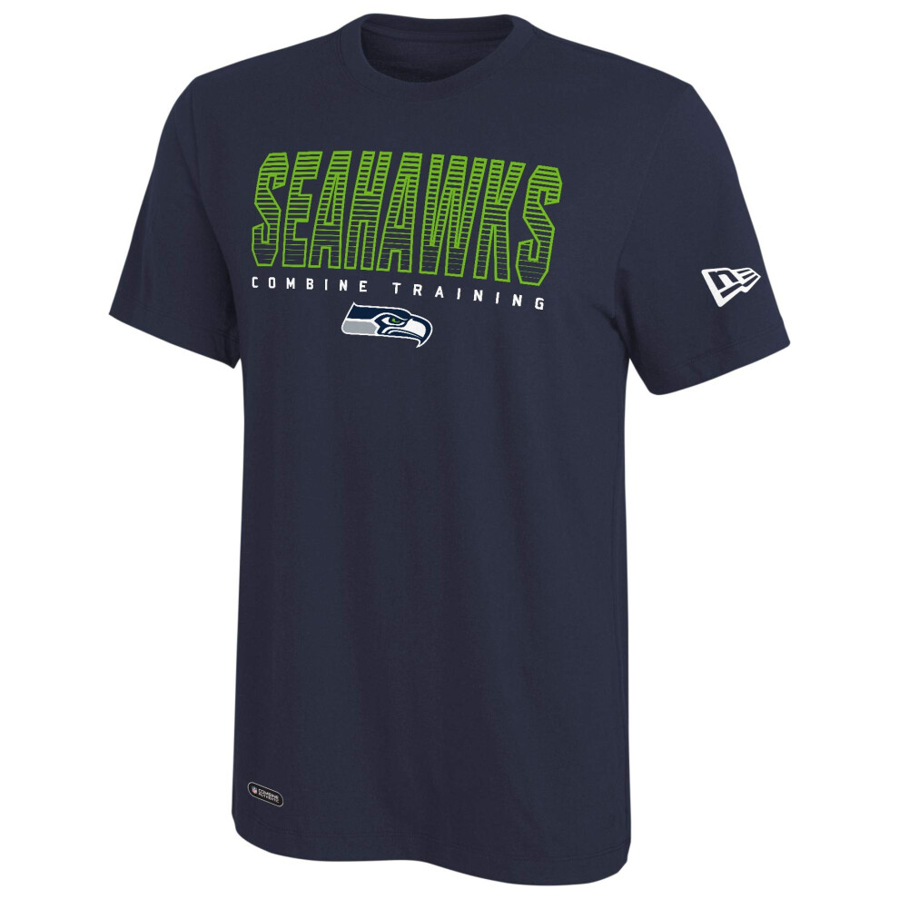 New Era NFL Men's Team Pride Dri-Tek Short Sleeve T-Shirt, Seattle Seahawks, Large