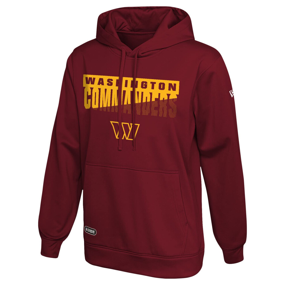 New Era NFL Men's Scoreboard Pullover Performance Hoodie, Pro Football Fleece Hoodie, Washington Football Team 2, Small