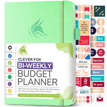 Clever Fox Bi-Wochenbudgetplaner  Undatiertes Finanzbuch  Ausgaben-Tracker, Budgetierung und Rechnungsnotizbuch A5 (Mintgrn)