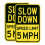 (2 pacotes) Sinal de Limite de Velocidade 5 MPH, Sinal de Reduzir Velocidade, Sinal de Tráfego, 18 x 12 Polegadas 1