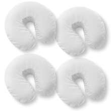 Saloniture Pack de 4 Fundas de Microfibra para Masaje - Funda Ultra Suave para Mesa de Masaje - Blanca