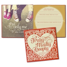 A Couple's Guided Memory Journal by Studio Oh! - Truly Madly Deeply - 6.5" x 6.5" - Beautifully Illustrated Hardcover Keepsake Journal Designed to Br