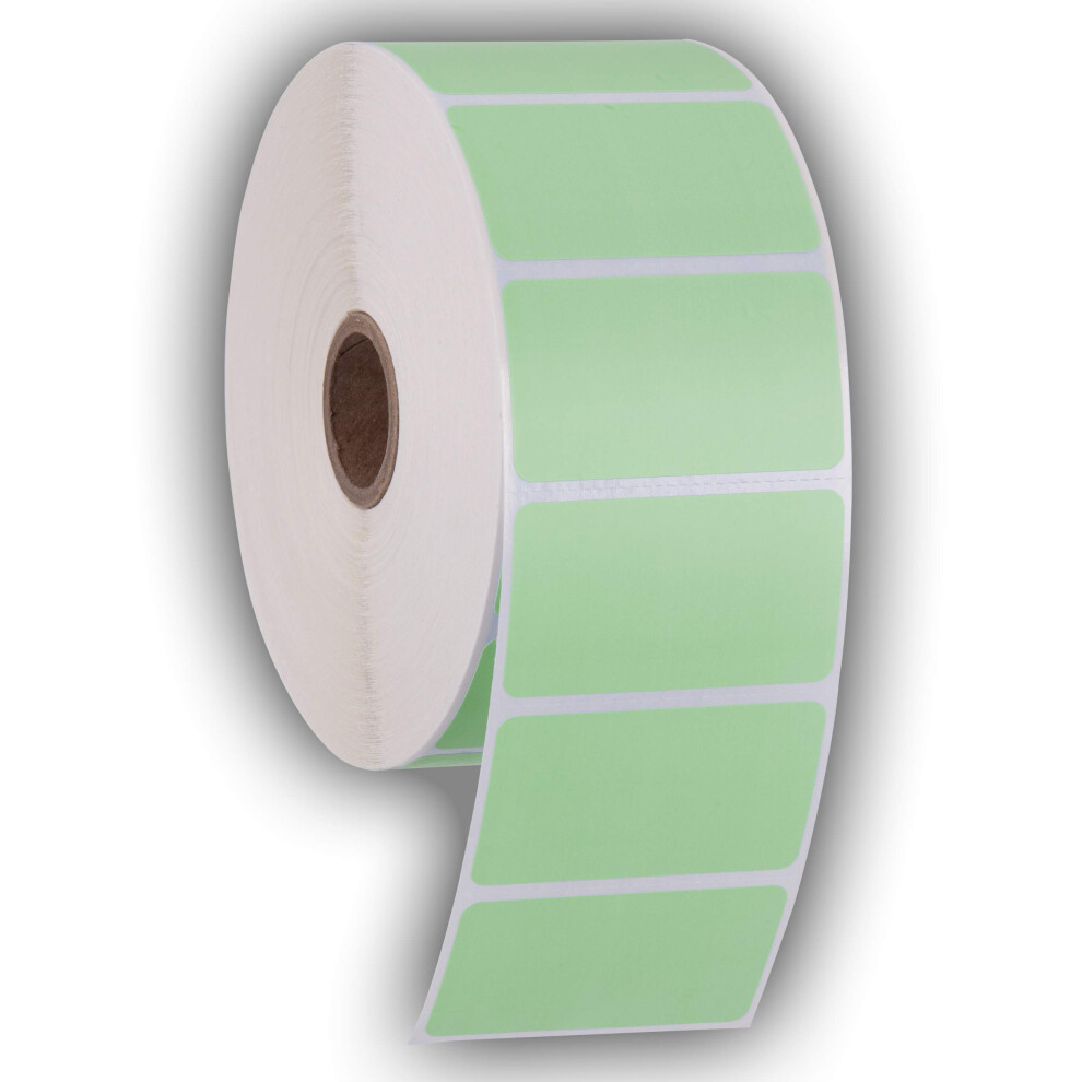 2.25" X 1.25" Direct Thermal Perforated Stickers Labels for Barcodes, Address, Consignment - Compatible with Zebra, Rollo, Godex and More (Green, 12