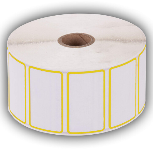 Kenco 2.25" X 1.25" Αυτοκόλλητες Ετικέτες Θερμικής Εκτύπωσης για Barcodes, Διευθύνσεις (Κίτρινο) 2