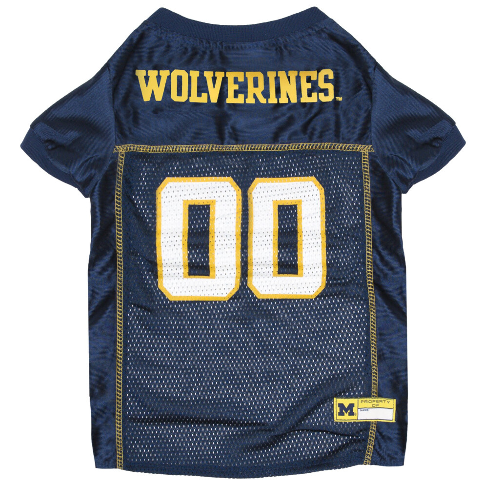 Photos - Dog Clothing Pets First NCAA College Michigan Wolverines Mesh Jersey for DOGS & CATS, X-Large. Licensed Big Dog Jersey with your Favorite