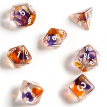 Sirius DICE SDZ000202 Sirius DICE - Gennemsigtig lilla , Orange & Clear - S?t p? 7