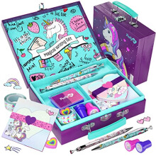 Pretty Me Einhorn-Briefpapier-Set fr Kinder  Geburtstagsgeschenke fr Mdchen im Alter von 6, 7, 8, 9, 10 bis 12 Jahren  Stationres Kunstset