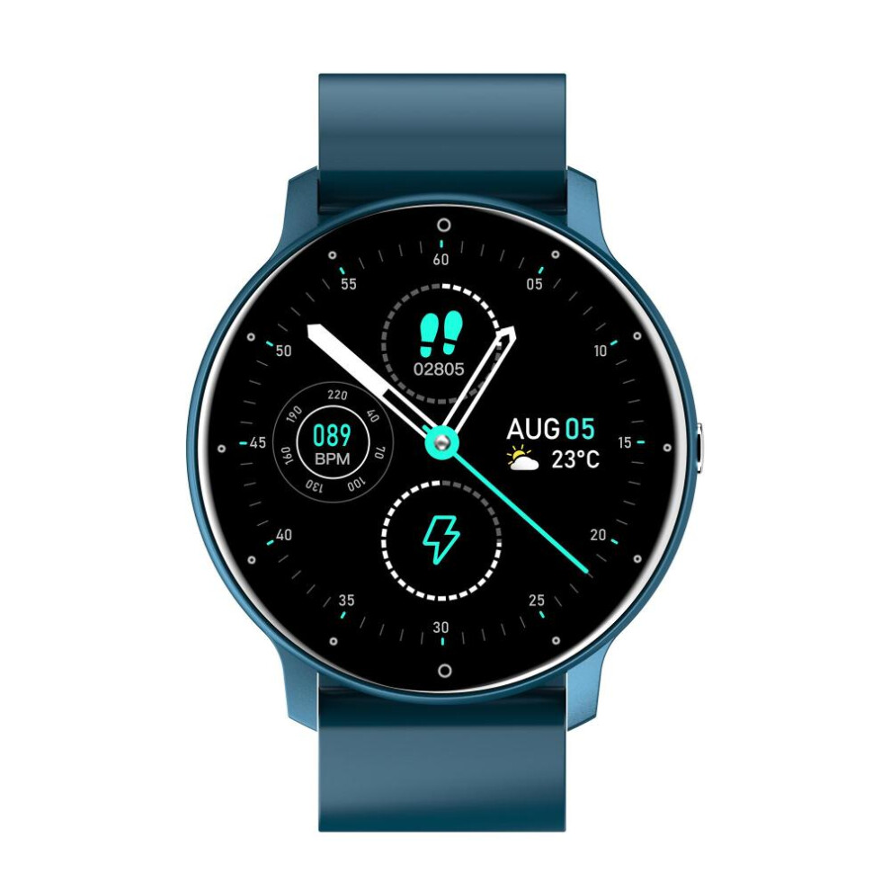 (blue, Silicone belt) LIGE 2021 Fashion Smart Watch Ladies Heart Rate Blood Pressure Multifunctional Sport Watch Men Woman Waterproof Smartwatch Women