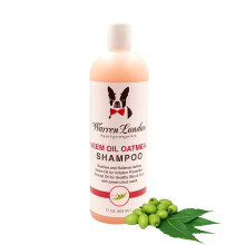 Warren London Olio di Neem con Shampoo per Cani alla Farina d'Avena - Pulizia Profonda e Idratante per Pelli Sensibili - Sollievo dal Prurito e C